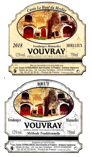 etiquettes vin vouvray